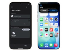 Pixel 10 Pro XL отправляет изображение на iPhone с помощью функции Quick Share. (Источник изображения: Google)