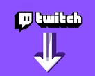 Логотип Twitch со стрелкой вниз под ним (Источник изображения: Twitch с правками)