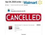 Walmart отменил предварительный заказ Switch 2 (Источник изображения: скриншот, Walmart с правками)