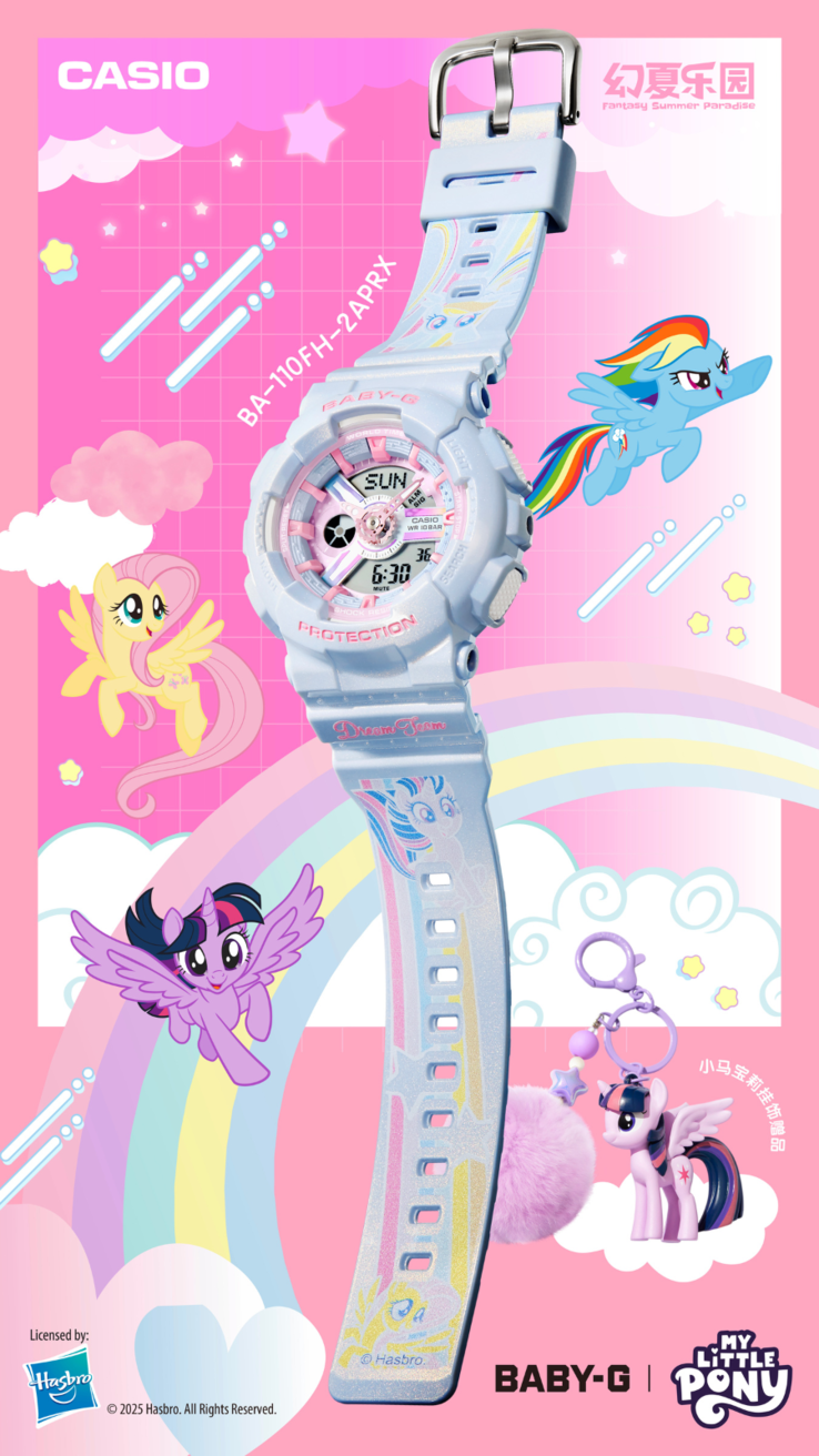 Часы Casio G-Shock Baby-G x My Little Pony BA-110FH-2APRX. (Источник изображения: Casio)