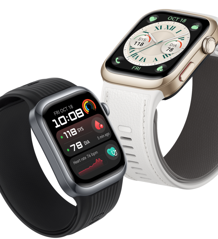 Черная (слева) и золотая (справа) версии смарт-часов Huawei Watch D2. (Источник изображения: Huawei)