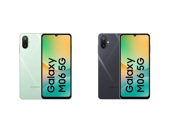 Модель Galaxy M06 5G имеет тот же дизайн, что и Galaxy F06, и доступна в двух цветах. (Источник изображения: Samsung)