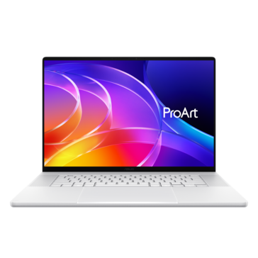 Asus ProArt P16 белого цвета, вид спереди