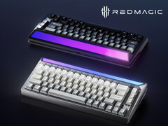 RedMagic предлагает свою магнитную клавиатуру Ice Blade Magnetic Axis Keyboard в черном и белом вариантах отделки. (Источник изображения: RedMagic)