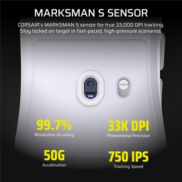 Технические характеристики датчика Corsair Sabre V2 Pro Ultralight. (Источник изображения: Corsair)