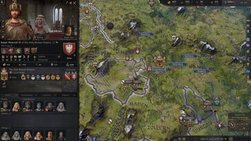 На снимке: скриншот игрового процесса из игры «Crusader Kings III».