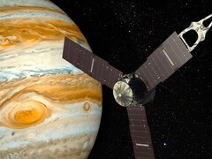 Иллюстрация художника, изображающая космический зонд, приближающийся к Юпитеру. (Источник изображения: Andrew-Art - Pixabay)