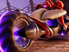 Самус из Metroid Prime 4: Beyond на своем мотоцикле Vi-O-La. (Источник изображения: Nintendo of America на YouTube, скриншот)