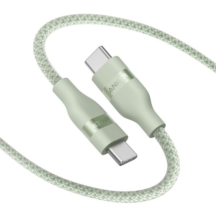 Кабель Anker USB-C to USB-C Cable (3 фута, 240 Вт, Upcycled-Braided) в цвете Sprout Green