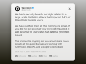 OpenCode подтверждает взлом и утечку API-ключей