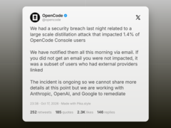 OpenCode подтверждает взлом и утечку API-ключей