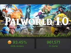 Скриншот, демонстрирующий пиковое количество игроков в игре Palworld 1.0