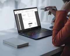 Acer Swift Spin 14 AI оснащен панелью IPS с частотой 120 Гц на откидном шарнире.