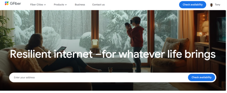 Страница регистрации в Google Fiber (Источник изображения: Antony Muchiri)