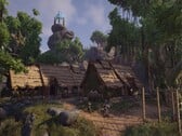Изображение, на котором запечатлена деревня в игре Elex, которая в настоящее время доступна для покупки в Steam.