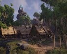 Изображение, на котором запечатлена деревня в игре Elex, которая в настоящее время доступна для покупки в Steam.