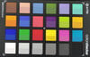 Color Checker Colors. Исходный оттенок представлен в нижней части каждого блока