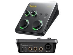Аудиоинтерфейс Maono P1 оснащён разъёмом XLR/Mic и инструментальным разъёмом 1/4 дюйма.