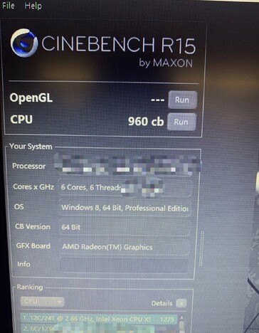 Результат AMD Ryzen 5 4500U на Cinebench R15. (Источник: Aronasong/Twitter)